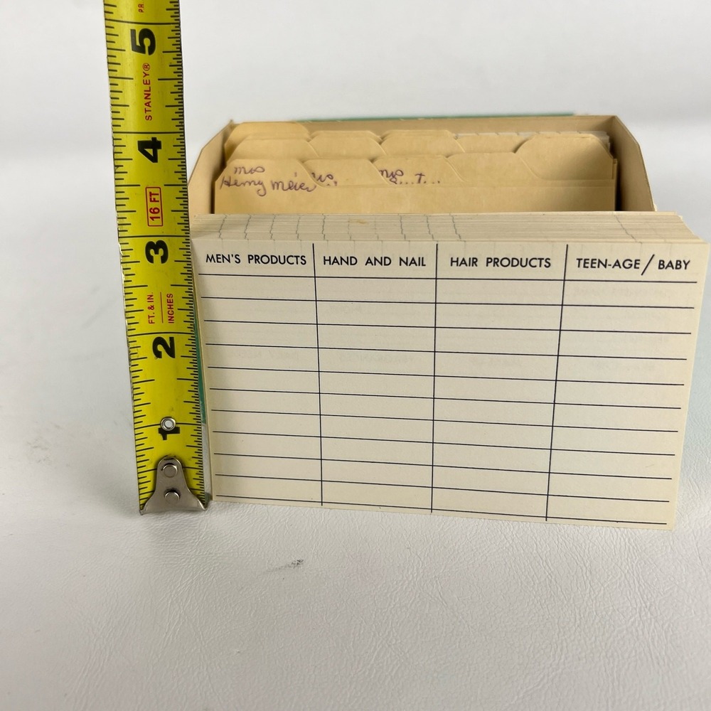 Vintage Customer‎ Product Card File Box Hair Nail Skin Care Makeup Fragrance - Picture 5 of 9